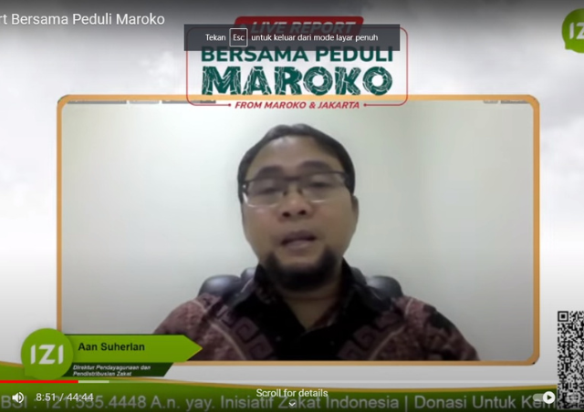 LAZNAS IZI Salurkan Donasi Rp. 100 Juta Untuk Penyintas Gempa Maroko (1)