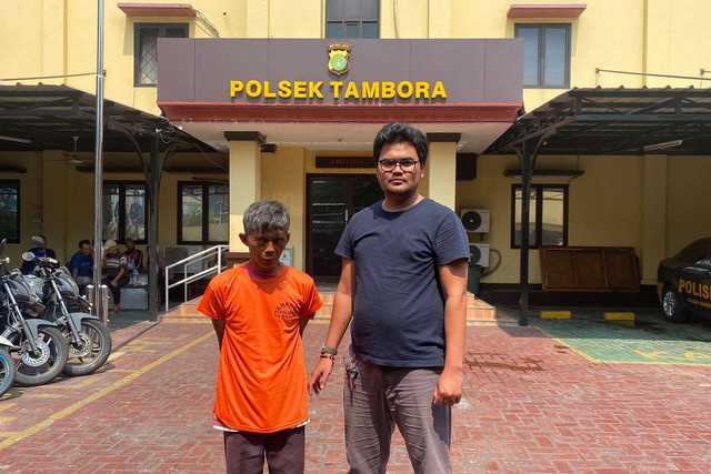 Polsek Tambora tangkap pelaku pencabulan ke anak 13 tahun. Foto: Polsek Tambora