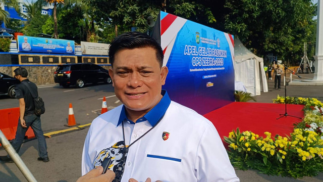 Dirkrimsus Polda Metro Kombes Ade Safri Simanjuntak usai apel Gelar Pasukan Operasi Zebra 2023, Senin (18/9). Foto: Thomas Bosco/kumparan