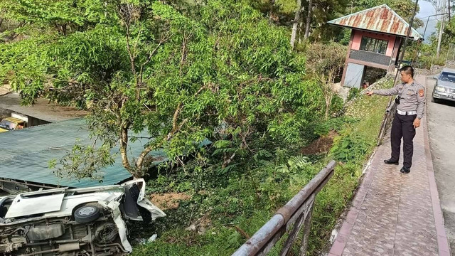 Lokasi kecelakaan dokter gigi asal Denpasar, Bali, yang tewas di Kabupaten Toraja Utara (Torut), Sulawesi Selatan.  Foto: Dok. Istimewa