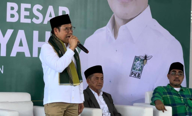 Muhaimin Iskandar atau Cak Imin silaturahim ke Kantor Pengurus Wilayah (PW) Muhammadiyah Sulawesi Selatan (Sulsel) di Kota Makassar, Minggu (24/9/2023). Foto: Dok. Istimewa