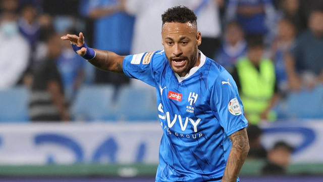 Neymar saat membela Al Hilal. Foto: REUTERS/Ahmed Yosri