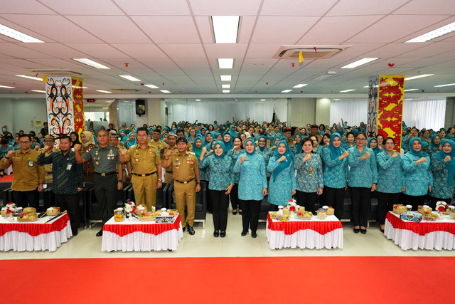 Tim Penggerak Pemberdayaan dan Kesejahteraan Keluarga (TP PKK) Pusat melakukan kunjungan kerja (kunker) dan temu kader PKK di Kalimantan Utara (Kaltara), pada 25-27 September 2023. Foto: Kemendagri RI