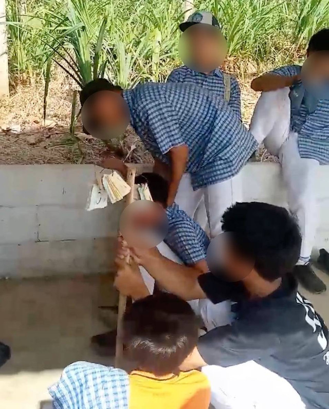 Siswa SMP di Cilacap dibully. Foto: Dok. Istimewa