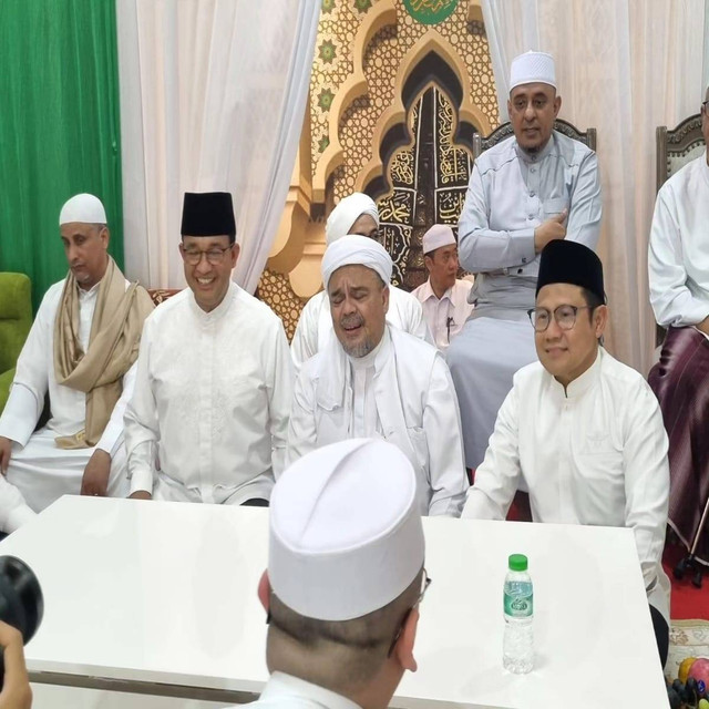 Momen Anies dan Cak Imin di pernikahan putri Habib Rizieq. Foto: Dok. Istimewa