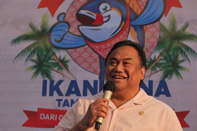 Wakil Ketua DPR RI Bidang Korinbang, Rachmat Gobel, membuka Festival Kuliner Ikan Tuna di Pantai Tamendao, Kota Gorontalo, Kamis (28/9/2023). Dok Rachmat Gobel 
