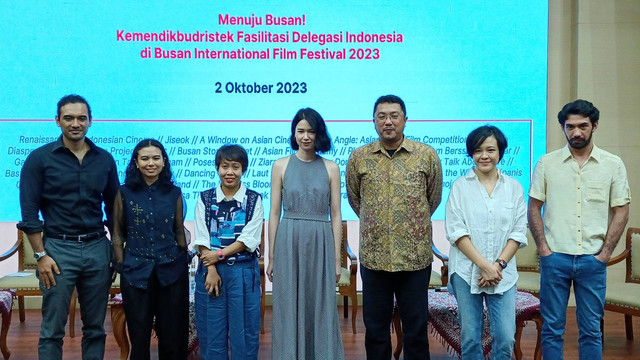 Konferensi pers Festival Film Busan, Senin (2/10/2023). Foto: Aprilandika Pratama/kumparan