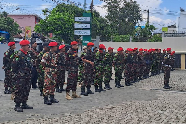 Kokam DIY saat menggelar apel siaga di Halaman Gedung PWM, Jalan Gedongkuning, Kota Jogja, Minggu (2/10/2022). Foto: Dok. Istimewa