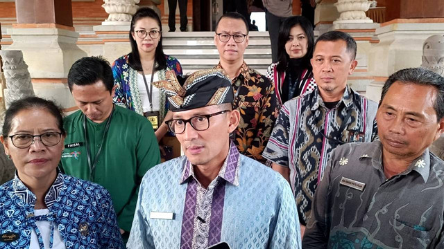 Menparekeraf Sandiaga Salahuddin Uno di Poltekpar Bali, Jumat (6/10/2023). Foto: Denita BR Matondang/kumparan