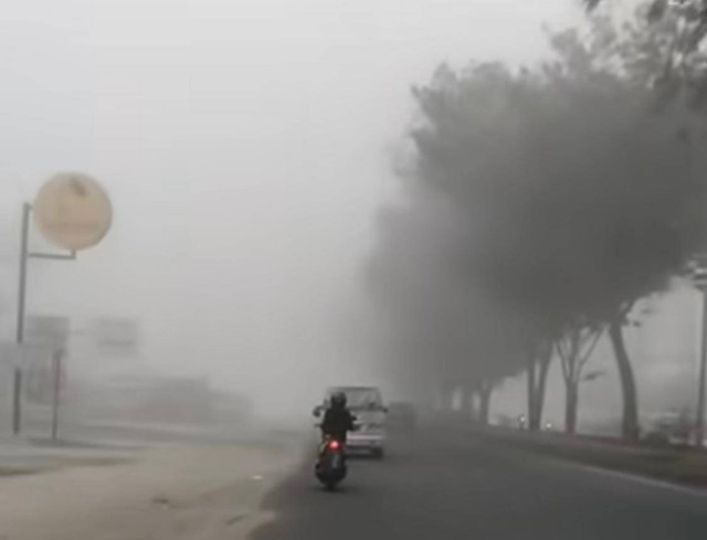 Kabut asap Pekanbaru, Minggu (8/10). Dok: Ist.