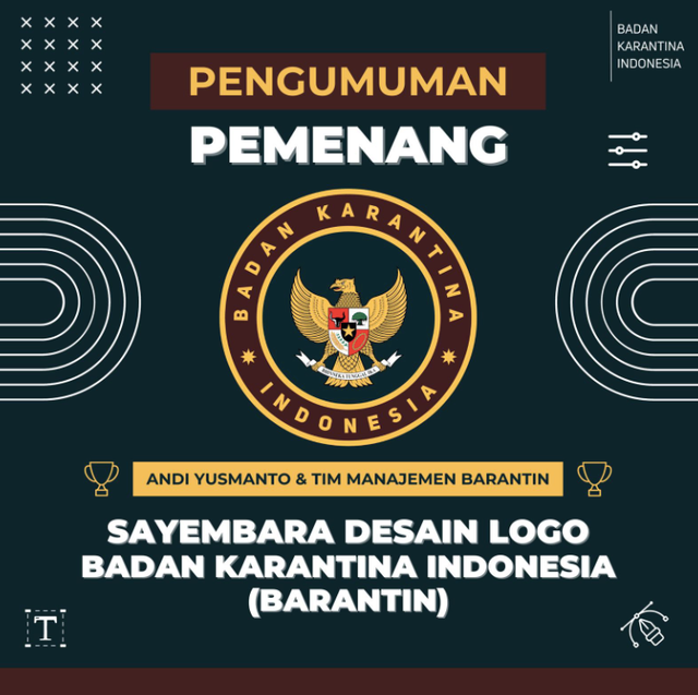 Pemenang sayambera logo Badan Karantina ternyata dari pejabat internal Foto: Twitter/@barantan_RI
