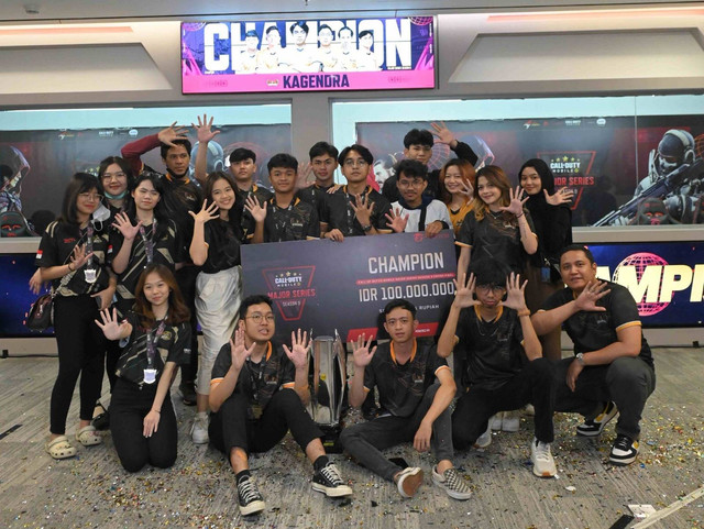 Tim Esport Telkomsel, Kagendra, yang bakal wakili Indonesia di turnamen Call of Duty Mobile World Championship 2023 di AS.  Foto: Dok. Telkomsel