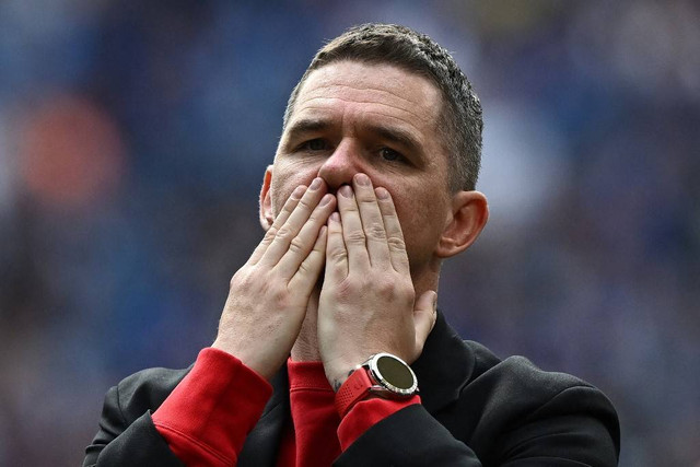 Pelatih Manchester United Woman, Marc Skinner. Foto: Ben Stansall/AFP