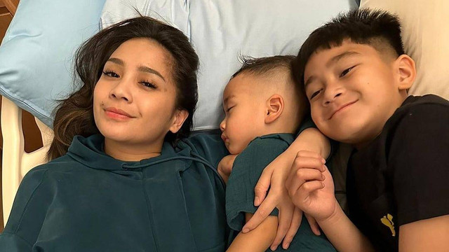 Rayyanza terinfeksi penyakit adenovirus. Foto: Instagram/@raffinagita1717