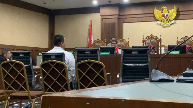 Proses persidangan Menpora Dito Ariotedjo sebagai saksi kasus BTS Bhakti Kominfo di Pengadilan Negeri Jakarta Pusat, Rabu (11/10/2023). Foto: Annisa Thahira Madina/kumparan