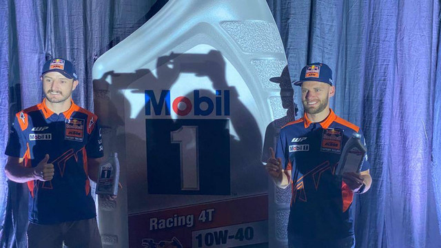 Brad Binder dan Jack Miller di Jakarta, Rabu (11/10/2023). Foto: Soni Insan Bagus/kumparan