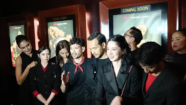 Konferensi pers serial Merajut Dendam, XXI Senayan City, Kamis (12/10/2023).  Foto: Giovanni/kumparan