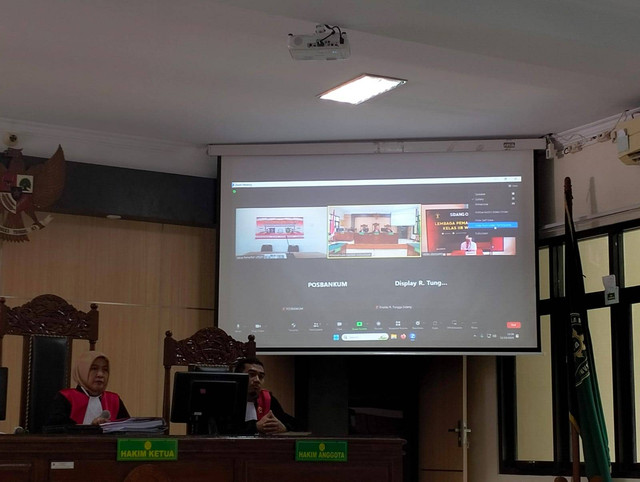 Sidang Briptu MK yang lalai pakai senjata dan sebabkan kematian seorang pemuda di Gunungkidul. Foto: istimewa