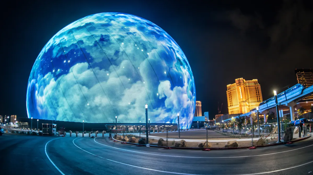 Bangunan Sphere di Las Vegas. Foto: Paparacy/Shutterstock