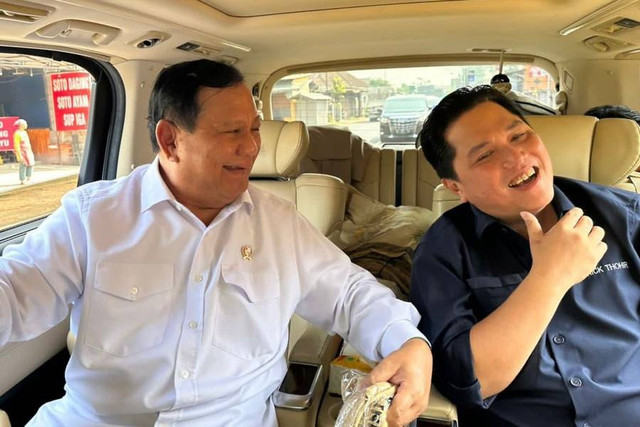 Prabowo dan Erick Thohir. Foto: Twitter/@erickthohir