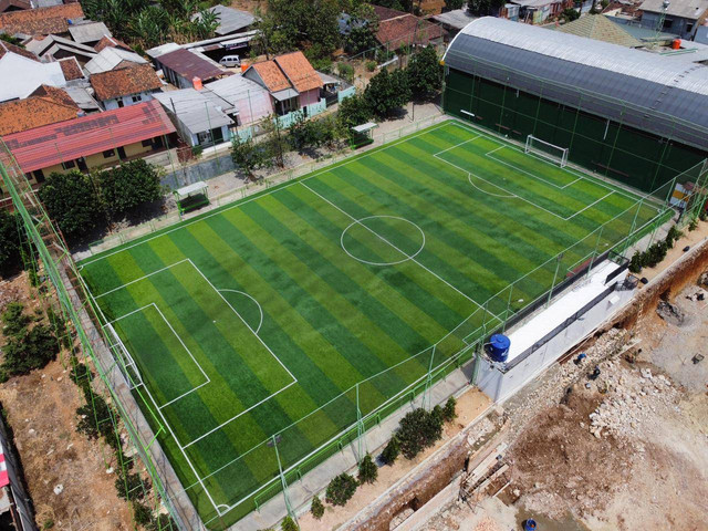 Lapangan Mini Soccer di RS Urip Sumoharjo, Kamis (19/10/2023) | Foto: Roza Hariqo / Lampung Geh