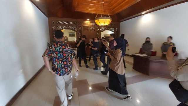 Wali Kota Solo Gibran Rakabuming Rakabuming di Balai Kota Solo, Jumat (20/10).