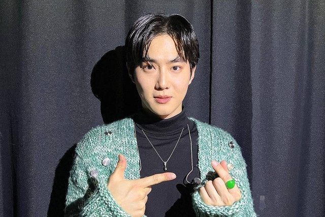 Suho EXO.  Foto: Instagram/@kimjuncotton