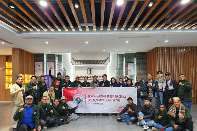 Studi banding Kementerian Desa Pembangunan Daerah Tertinggal dan Transmigrasi (Kemendes PDTT) dan sejumlah kepala desa ke Desa Dongziguan di Fuyang, Kota Hangzhou, China selama 15-25 Oktober 2023. Dok Kemendes PDTT