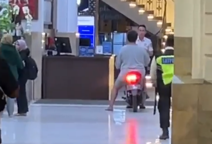 Pemotor mabuk masuk Stasiun Yogyakarta. Dok Humas Daop 6 Yogyakarta