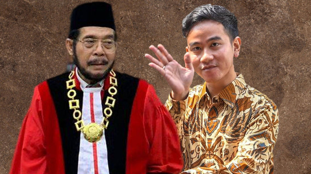 Anwar Usman dan Gibran Rakabuming Raka.
 Foto: Luthfi Humam/kumparan dan Muhammad Adimaja/Antara Foto