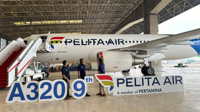 Pesawat Airbus A320 ke-9 Pelita Air. Foto: Dok. Pelita Air