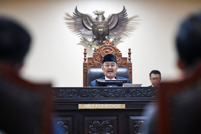Mantan Ketua Hakim Konstitusi Jimly Asshiddiqie. Foto: M Risyal Hidayat/Antara Foto 