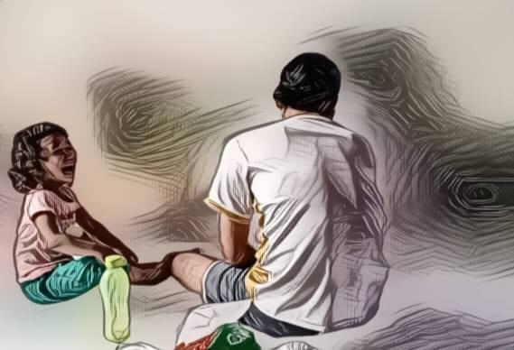Anak sedang tantrum. Sumber: dokumentasi pribadi