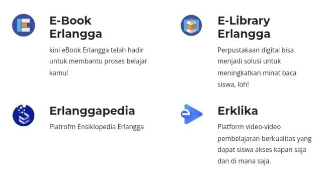 Tampilan layanan online PT. Penerbit Erlangga di laman website erlangga. Screenshoot: Fitri Balqis