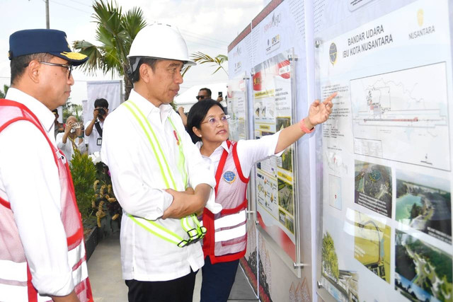 Presiden Joko Widodo menghadiri groundbreaking Bandar Udara IKN, Rabu (1/11/2023). Foto: Rusman/Biro Pers Sekretariat Presiden