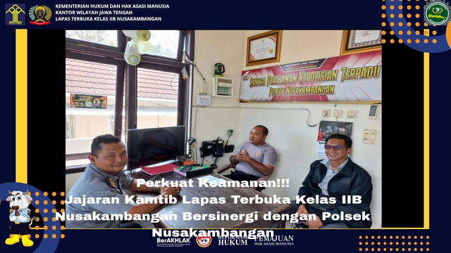 Pertemuan Kepala Seksi Kamtib dengan Polsek Nusakambangan