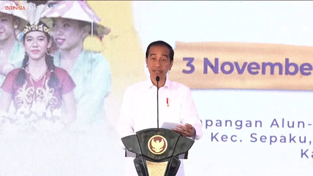 Presiden Joko Widodo menghadiri Festival Harmoni Budaya Nusantara Tahun 2023 di Kawasan IKN, Jumat (3/11/2023). Foto: Youtube/Sekretariat Presiden