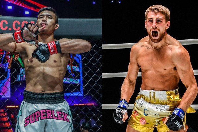 Superlek Kiatmoo9 dan Jonathan Haggerty Foto: ONE Championship