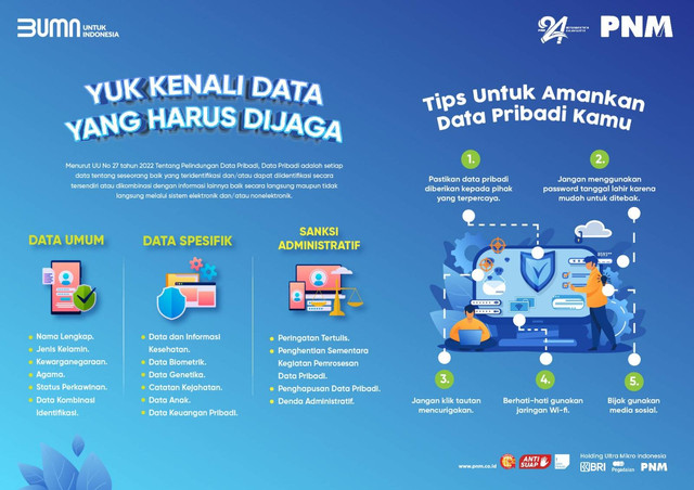 PNM ajak nasabah lindungi data pribadi. Foto: PNM