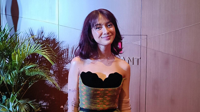 Rahmania Astrini di malam puncak AMI Awards 2023, Jakarta International Convention Centre, Kemayoran, Jakarta Pusat, Rabu (8/11/2023). Foto: Giovanni/kumparan