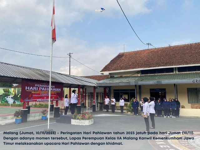 Upacara Hari Pahlawan di Lapas Perempuan Malang