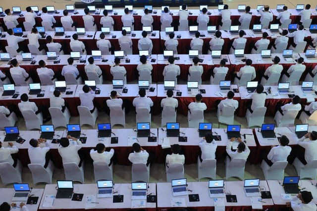 Suasana  peserta Tes CPNS di Surabaya. Foto: Dok: Kemenkumham Jatim