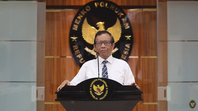 Mahfud MD semasa menjadi Menko Polhukam. Foto: Kemenko Polhukam RI
