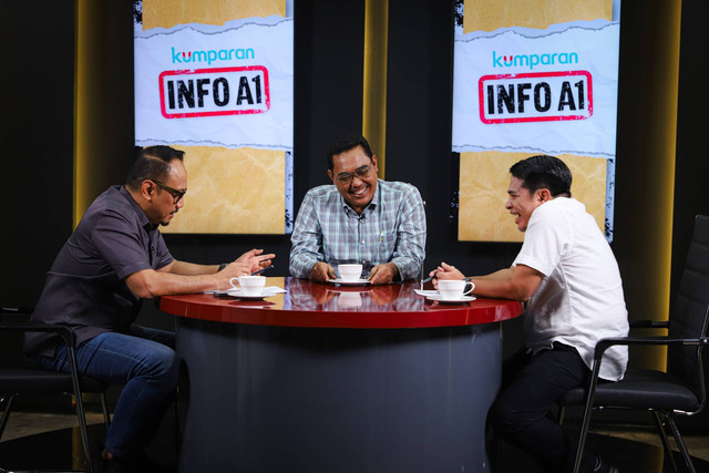 Waketum PKB, Jazilul Fawaid pada acara Info A1 di kumparan di Jakarta, Rabu (15/11/2023). Foto: Iqbal Firdaus/kumparan