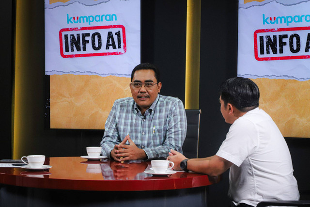 Waketum PKB, Jazilul Fawaid pada acara Info A1 di kumparan di Jakarta, Rabu (15/11/2023). Foto: Iqbal Firdaus/kumparan