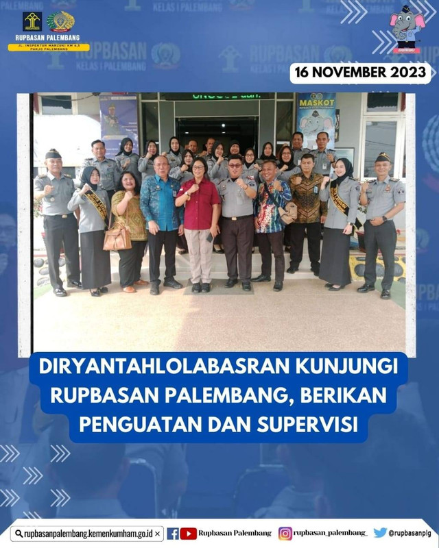 Pegawai Rupbasan Palembang berfoto bersama ibu diryantahlola basran