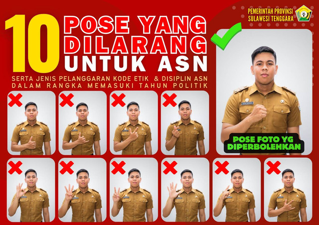 ASN Hanya Boleh Berpose Tangan Mengepal