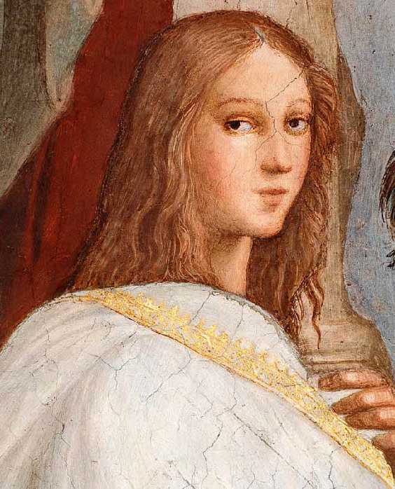 Hypatia dalam frescio Sekolah Atena (1509–1511) karya Raphael (sumber:https://picryl.com/)