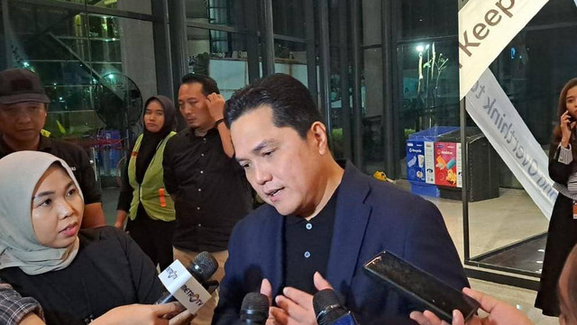 Menteri BUMN Erick Thohir di Taman Ismail Marzuki, Minggu (19/11/2023). Foto: Annisa Thahira Madina/kumparan
