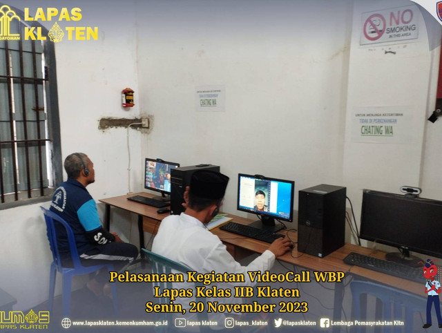 Permudah Komunikasi WBP dengan Keluarga, Lapas Klaten sediakan Video Call